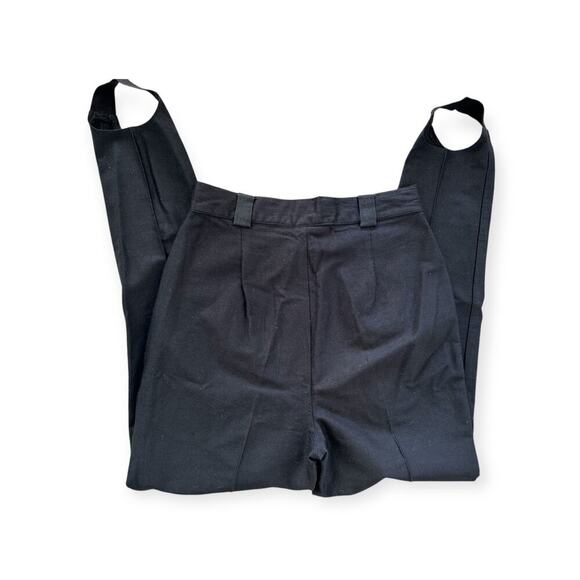 Vintage 80s 90s Kikomo Authentic Style Twill Pleated Tapered Stirrup Pants 7/8 - Picture 3 of 7